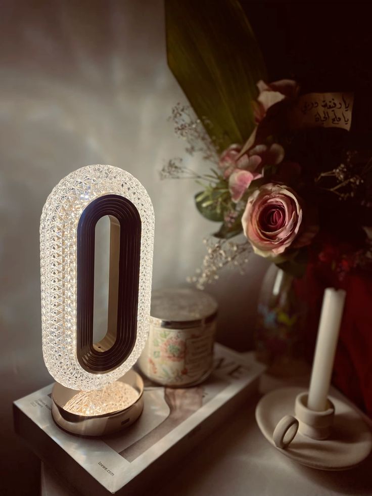 Lampe décorative LED en cristal – Ambiance moderne