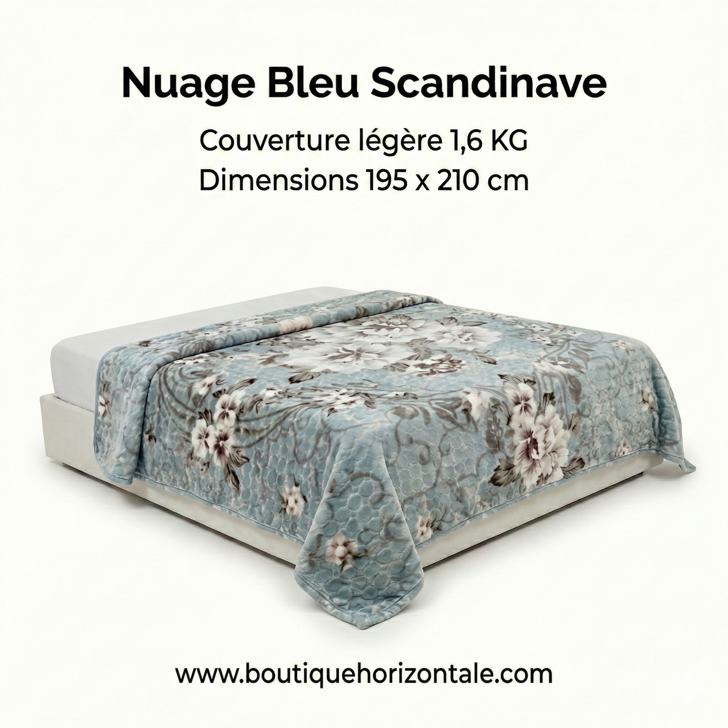 Couverture légère Nuage Bleu Scandinave