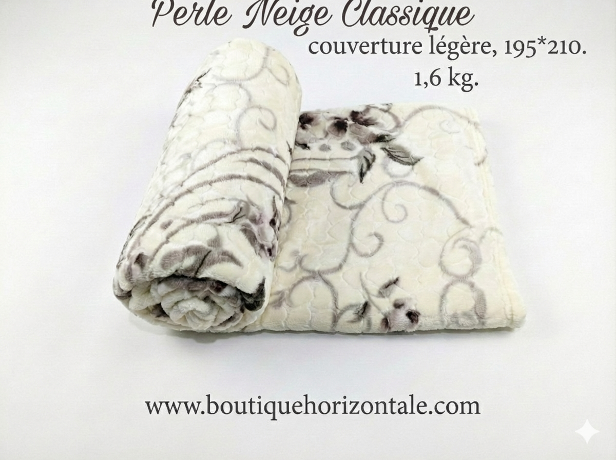 Couverture légère Perle Neige Classique