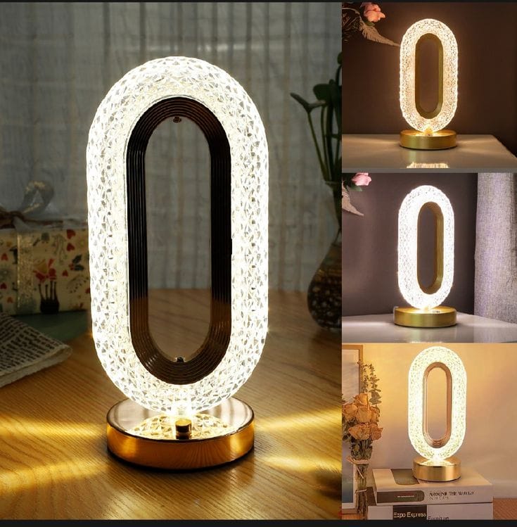 Lampe décorative LED en cristal – Ambiance moderne