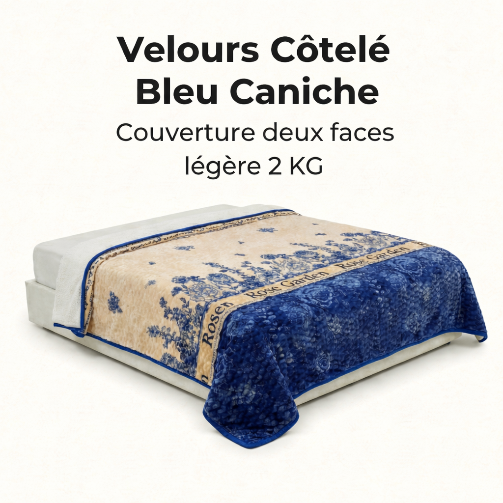 Couverture Velours Côtelé Garden