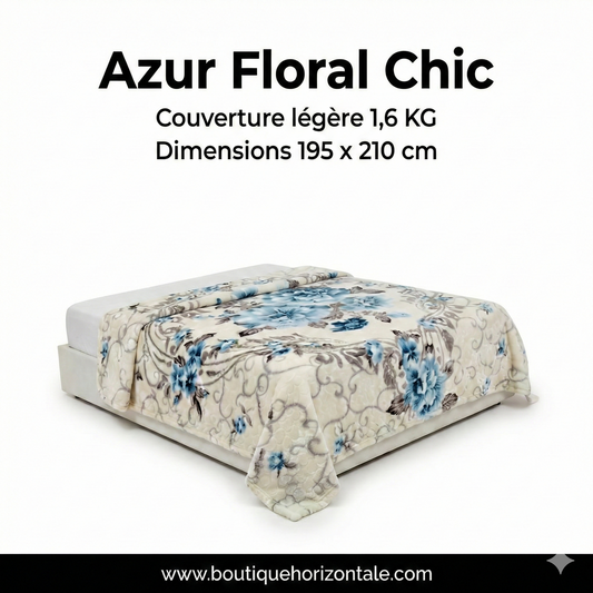Couverture légère Azur Floral Chic