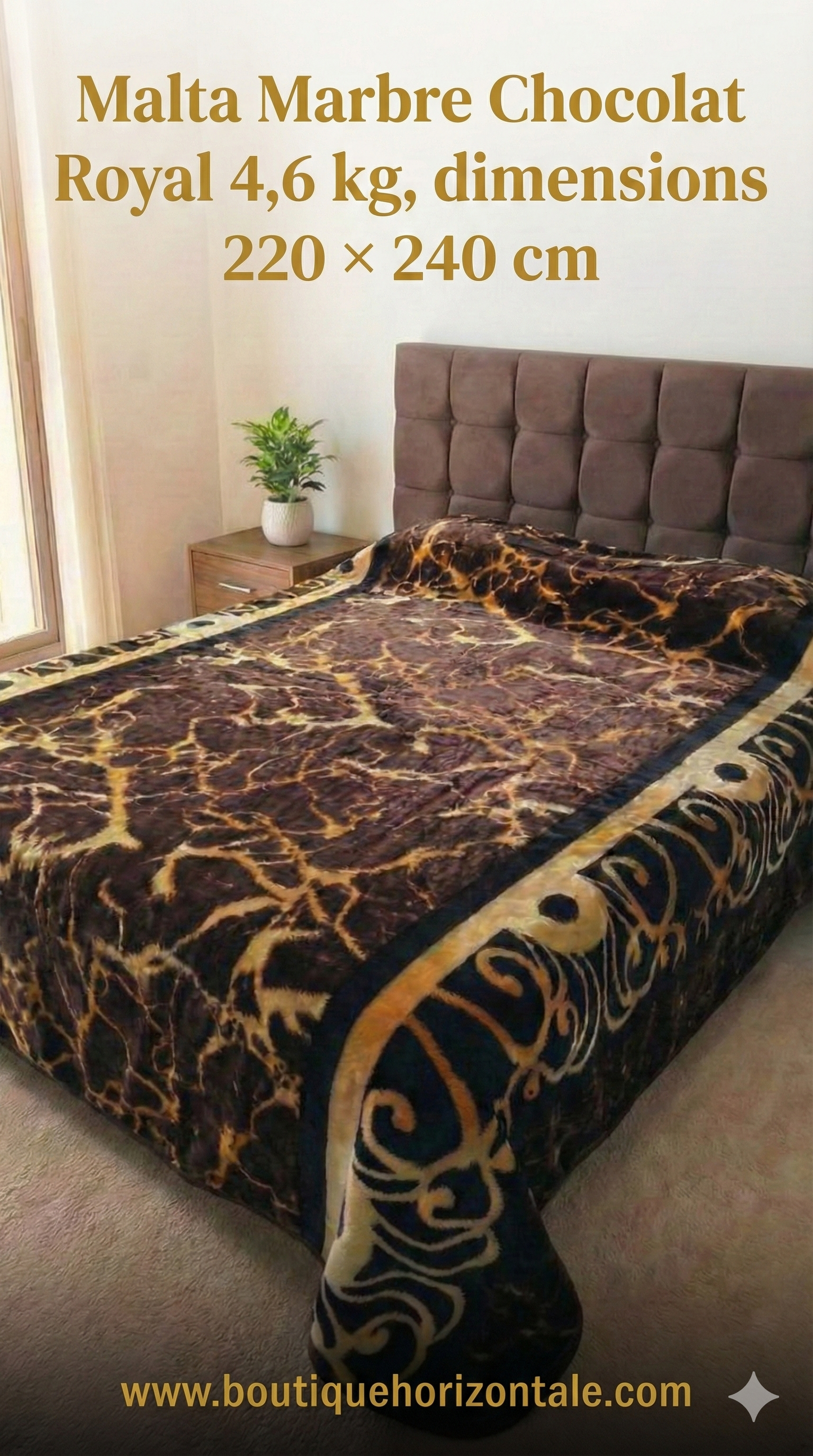 Malta marbre chocolat royal