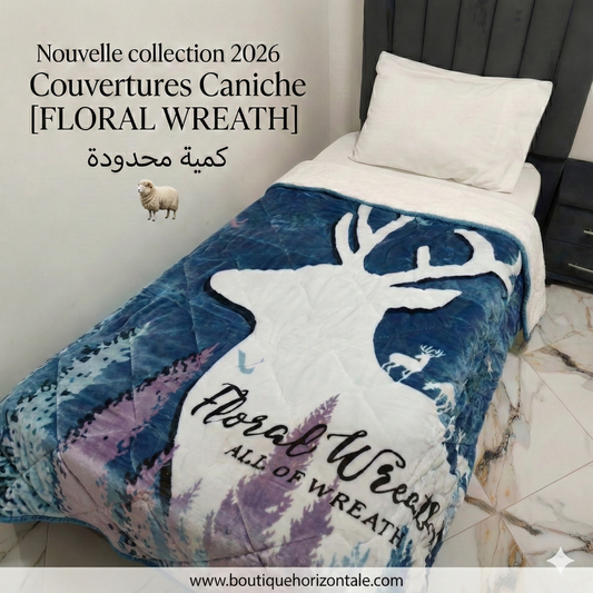 Couverture Caniche Floral WREATH