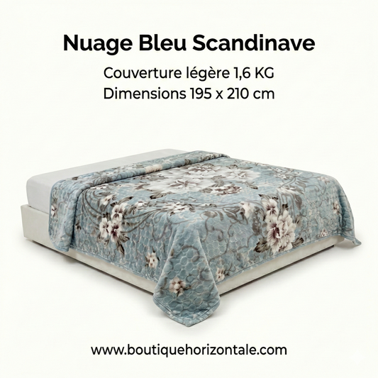 Couverture légère Nuage Bleu Scandinave