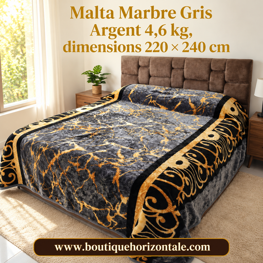Malta marbre gris argent