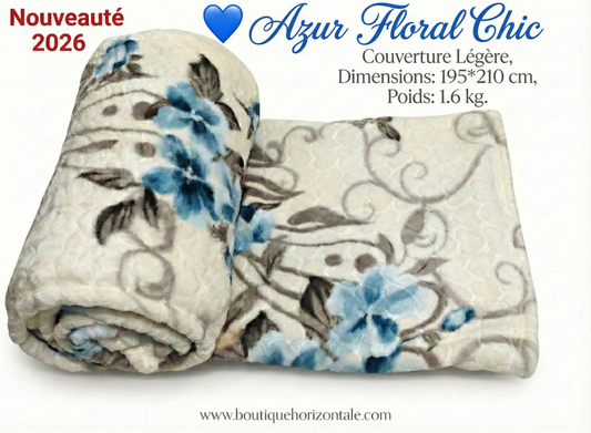 Couverture légère Azur Floral Chic