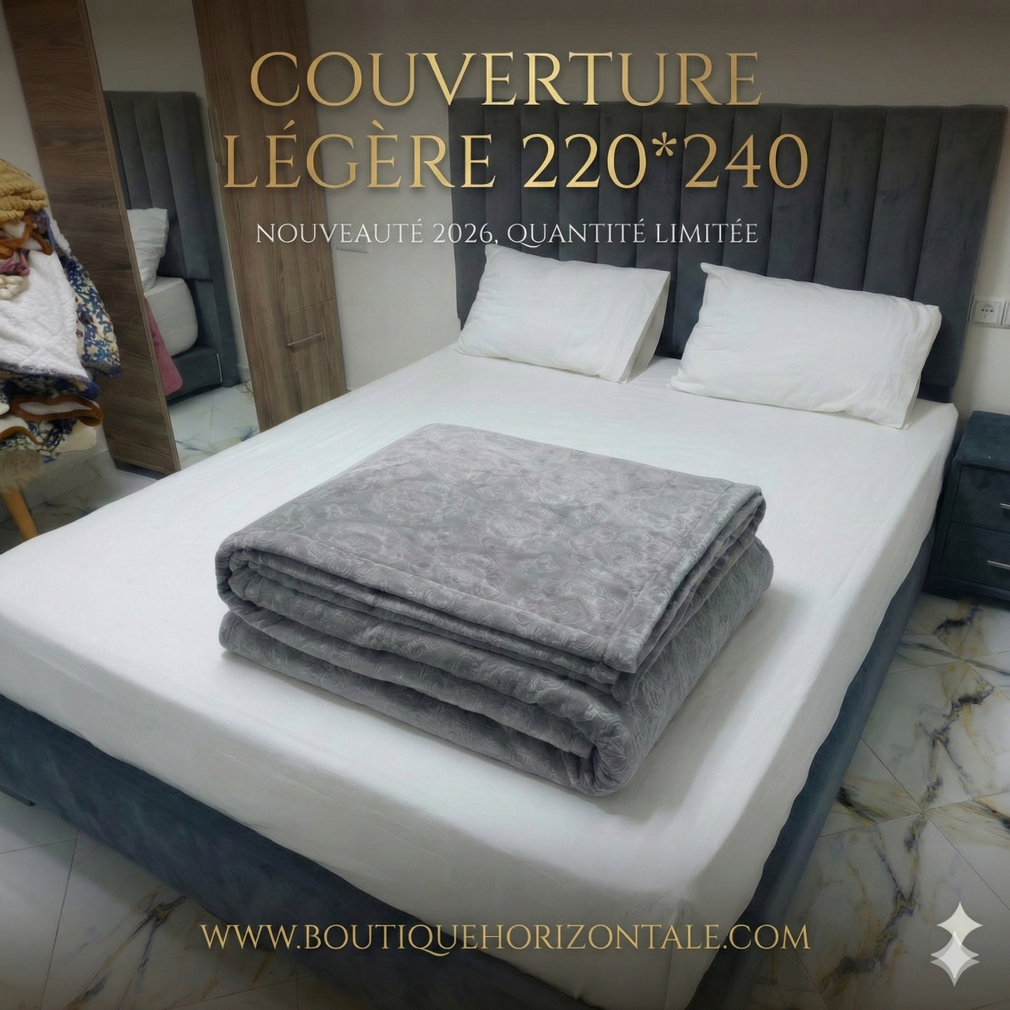 couverture légère grise