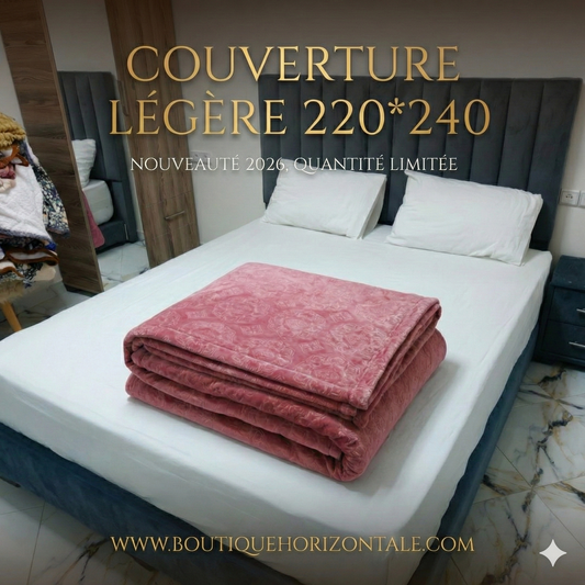 couverture légère rose