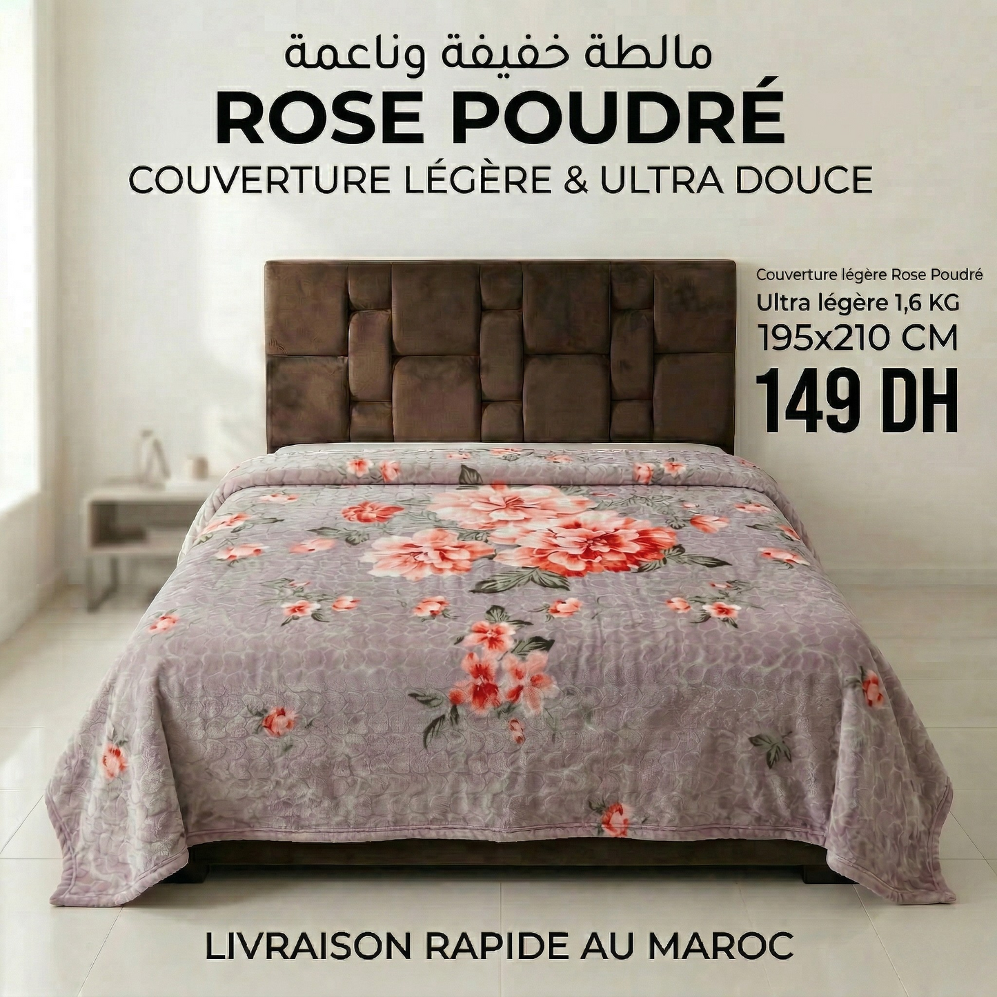 Couverture Rose Poudré