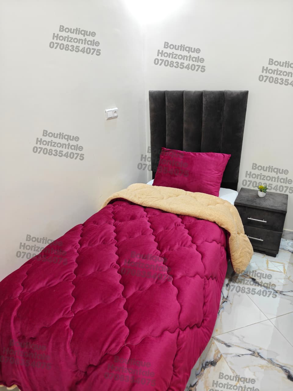 couvre-lits couleur unies