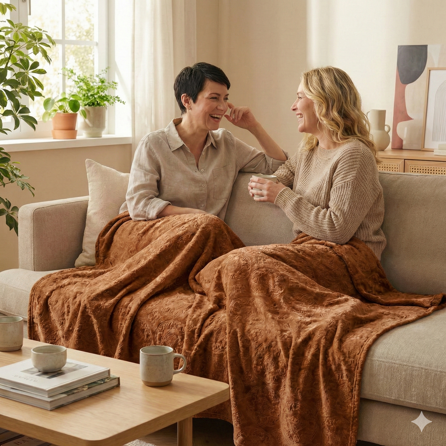 Couverture légère marron