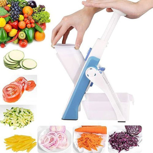 Coupe-Légumes Multifonction – Mandoline de Cuisine avec Réservoir
