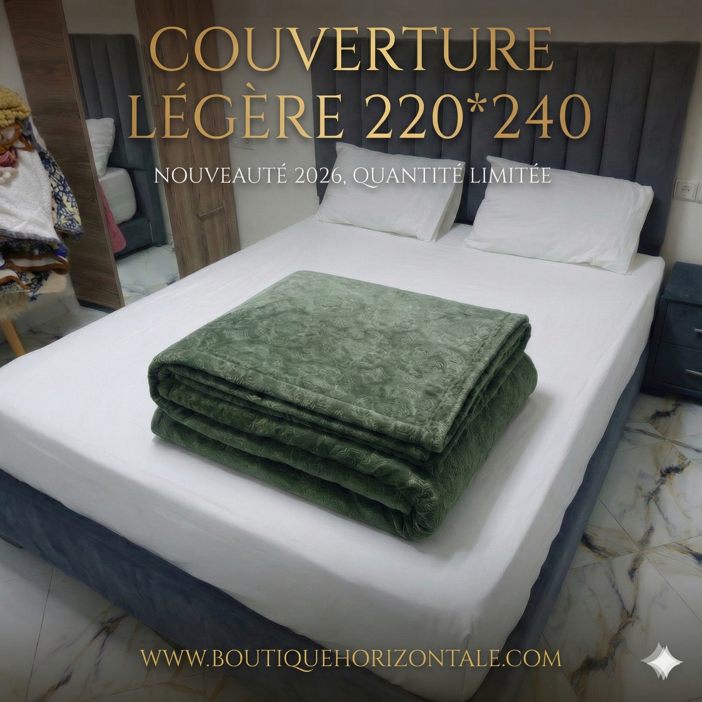 couverture légère verte